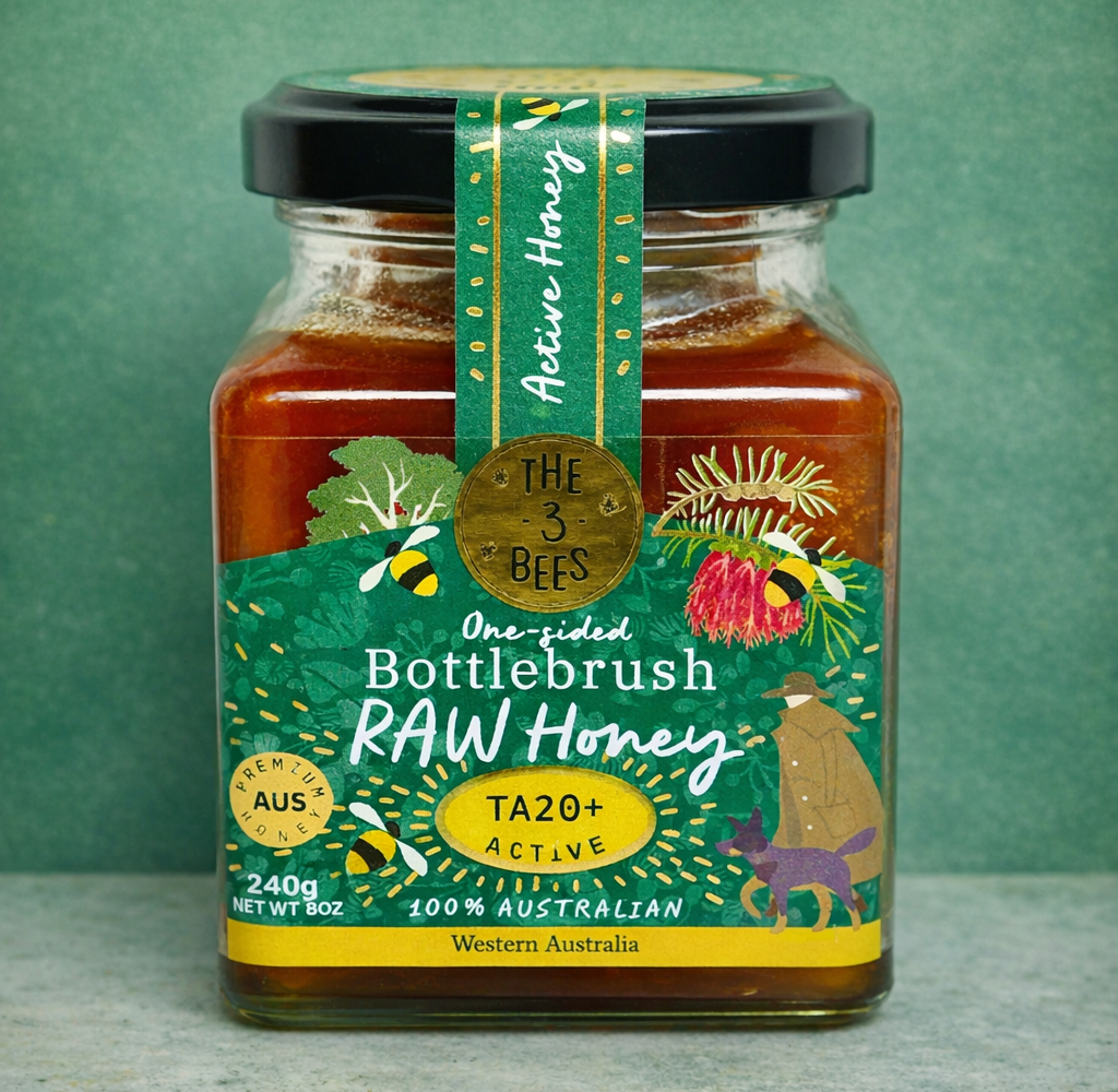 One Sided Bottle Brush Honey 20+TA